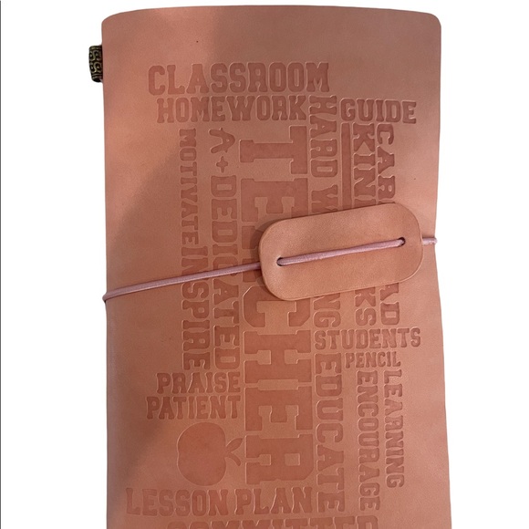NEW, Vintage Looking , Refillable Leather Teachers Journal With pad & Card Slots - Picture 2 of 8